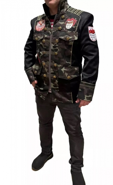 Karnevalskostüm Herren Militär ARMY Camouflage Hochwertige Jacke Fasching Patch